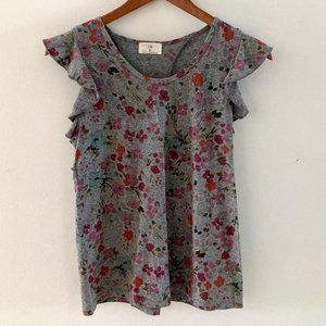 T.La Ruffle-Sleeve Tank